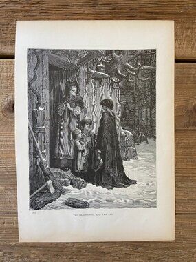 Gustave Dore, Antique Print, Woodcut Engraving